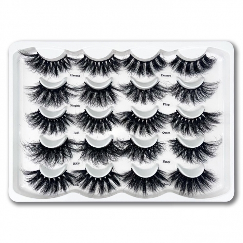 10 PACK 25MM 3D MINK LASHES （DIAMOND EDITION）