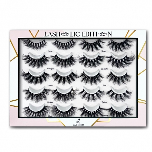 10 PACK 20MM 3D SILK LASHES （LASHOLIC EDITION）