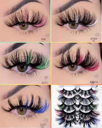 5 Pack 25MM Two Tone Mink Lashes (UNICORN COLLECTION 1)