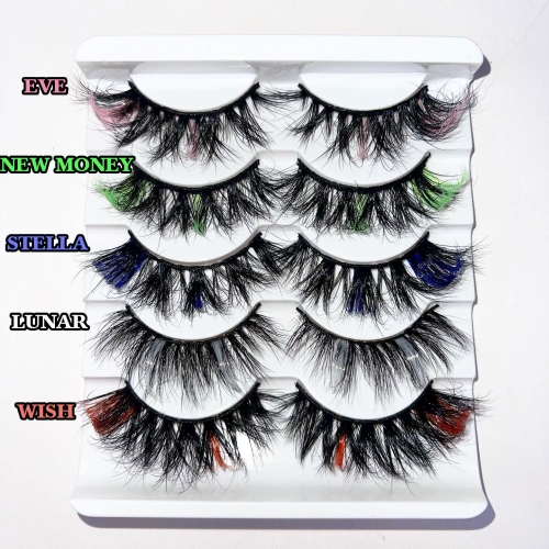 5 Pack 18MM Two Tone Mink Lashes (ROSE COLLECTION 1)