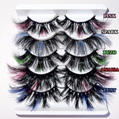 5 Pack 25MM Two Tone Mink Lashes (UNICORN COLLECTION 1)