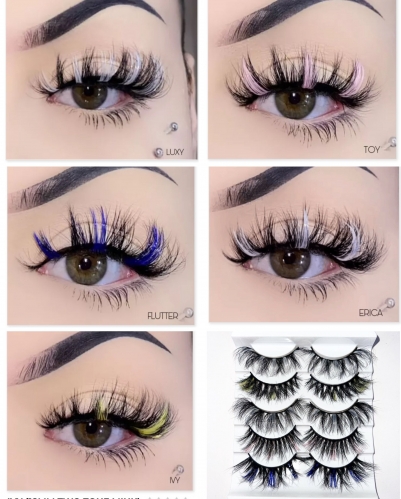 5 Pack 18MM Two Tone Mink Lashes (ROSE COLLECTION 2)