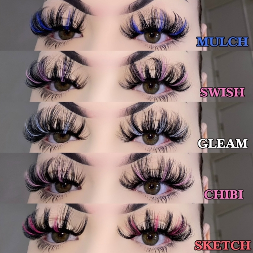 5 Pack 25MM Two Tone Mink Lashes (UNICORN COLLECTION 2)