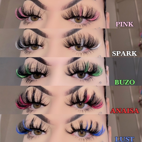 5 Pack 25MM Two Tone Mink Lashes (UNICORN COLLECTION 1)