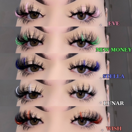 5 Pack 18MM Two Tone Mink Lashes (ROSE COLLECTION 1)