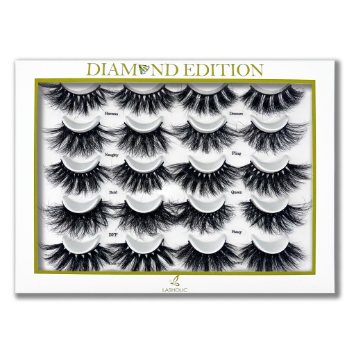 10 PACK 25MM 3D MINK LASHES （DIAMOND EDITION）