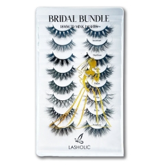 8 PACK 18MM 3D MINK LASHES（BRIDAL BUNDLE）