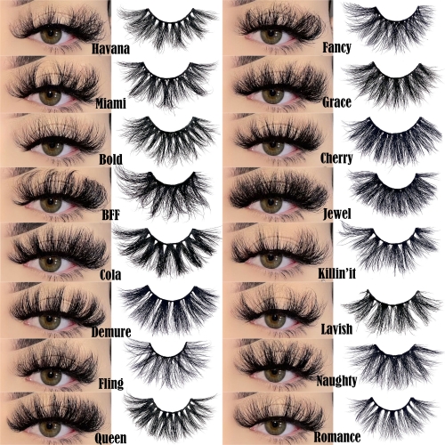 16 PACK 25MM 3D MINK LASHES （MET GALA COLLECTION）