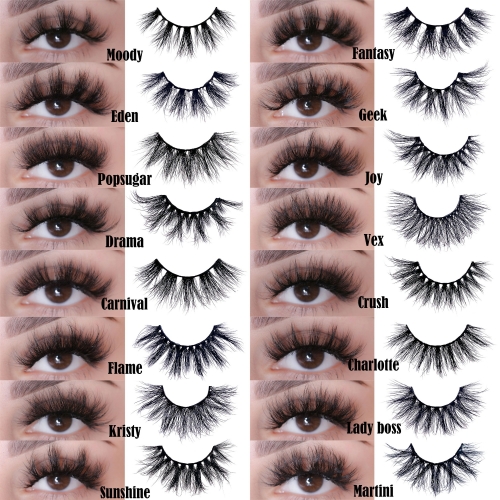 16 PACK 20MM 3D MINK LASHES （LADYBOSS COLLECTION）