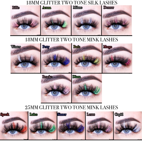 50 Pack Glitter Lashes Wholesale