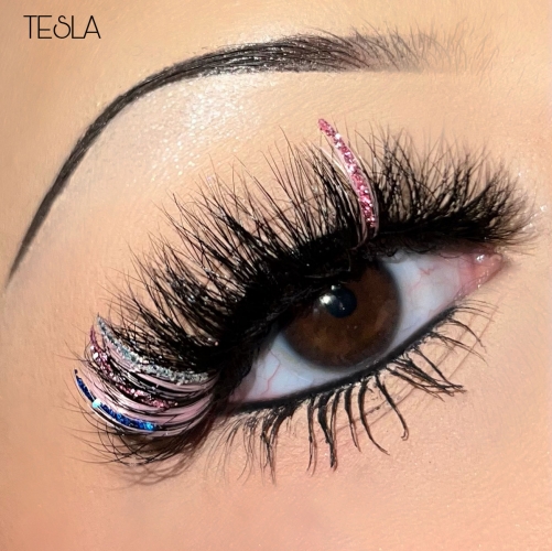 Tesla（18MM GLITTER TWO TONE MINK）