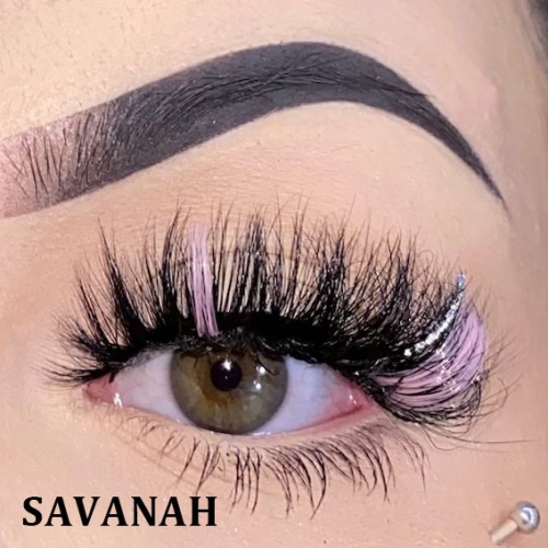 SAVANAH（18MM GLITTER TWO TONE MINK）