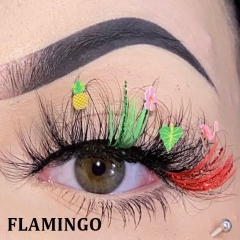 FLAMINGO  (20MM FLOWER BUTTERFLIES LASHES)