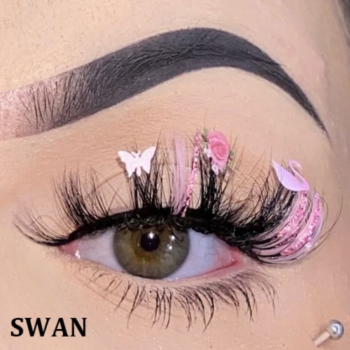 SWAN (18MM FLOWER BUTTERFLIES LASHES)