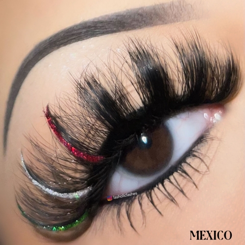 MEXICO (25MM Glitter 3D Silk Lashes)