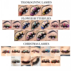 100 PACK Valenties/Flower/Halloween Lashes Wholesale(FREE DHL shipping)