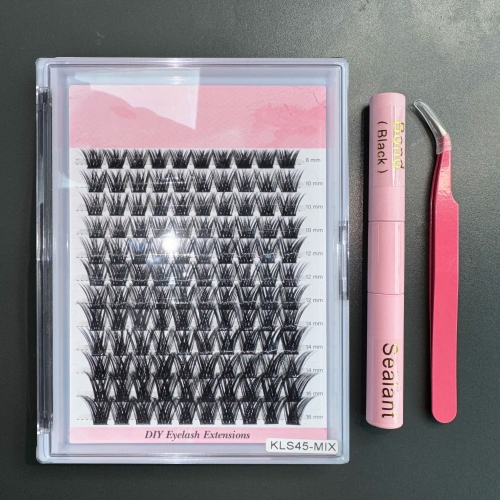 KLS45  DIY Cluster Lashes  (C Curl )