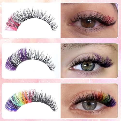 RAINBOW SET (6 colors ,14mm&16mm) DIY Cluster Lashes