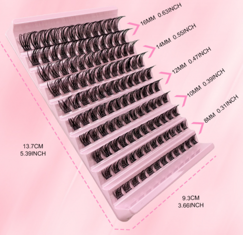 D02 DIY Cluster Lashes 12 rows 110 pieces