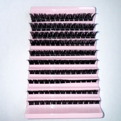 W01 DIY Cluster Lashes 10 rows 130 clusters D Curl