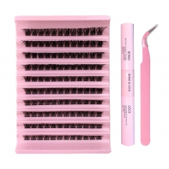D04 DIY Cluster Lashes 12 rowns 110 pieces KIT