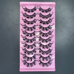 “TK18” 10 Pack Russian curl lashes 18mm D Curl