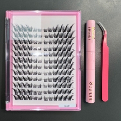 KLS81 Foxy eye DIY Cluster Lashes ,C curl KIT