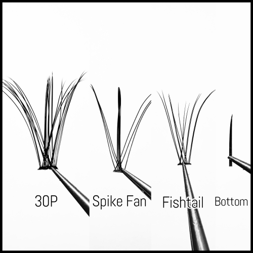A001 DIY Cluster Lashes 4 into 1 (30p,Spike Lashes,Fishtail Lashes,Bottom Lashes )