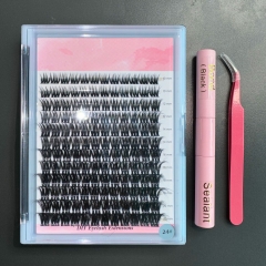X24 DIY Cluster Lashes  10mm-20mm mixed lengths (120 pieces D curl) KIT