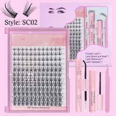 SC02 DIY Cluster Lash Pro Kit (8mm-16mm) D curl