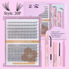 20P DIY Cluster Lash Pro Kit (8mm-16mm) D curl
