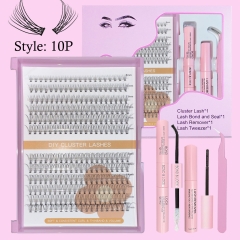 10P DIY Cluster Lash Pro Kit (8mm-16mm) D curl