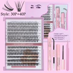 30P+40P DIY Cluster Lash Pro Kit (10mm-16mm) D curl