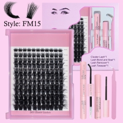 FM15 DIY Cluster Lash Pro Kit (8mm-24mm) D curl
