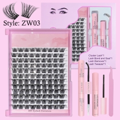 ZW03 DIY Cluster Lash Pro Kit (10mm-20mm) D curl