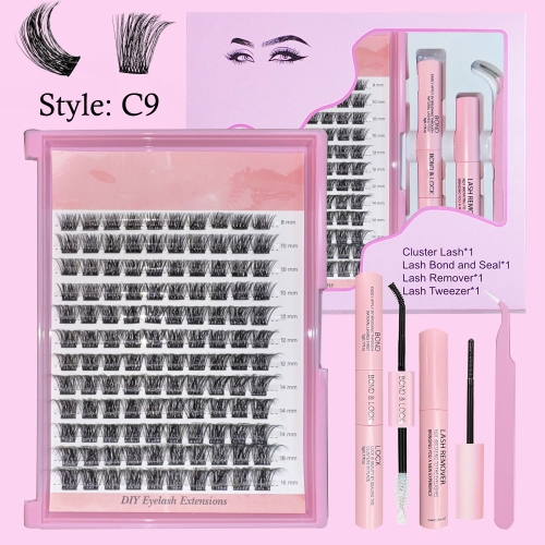C9 DIY Cluster Lashes mixed lengths 8mm-16mm D Curl
