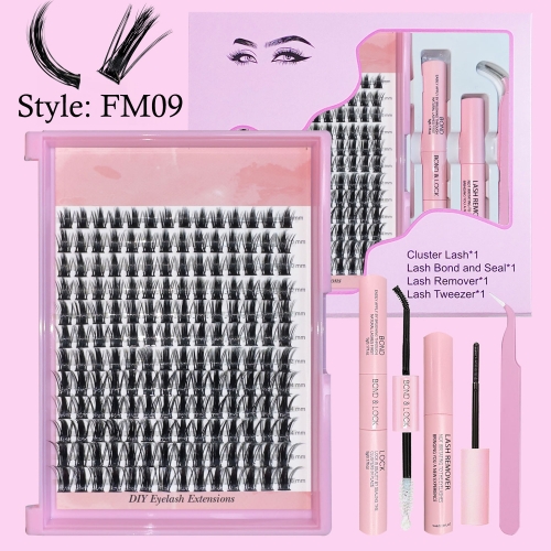 FM09 DIY CLUSTER LASHES (8mm-16mm) D Curl ,Spike Cluster Lashes