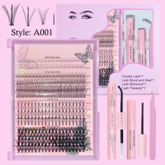 A001 DIY Cluster Lash Pro Kit (10mm-16mm) D curl
