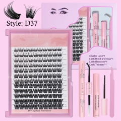 D37 DIY Cluster Lashes (8-16MM, D curl ) 96 clusters/box ,for nearly 10 pairs eyes