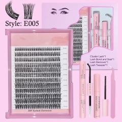 E005 DIY Cluster Lashes (D curl ,8mm-16mm, 120 clusters)