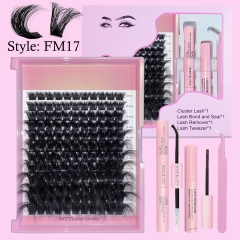FM17 Wispy DIY Cluster Lashes (8-24mm, D curl) Mega Volume DIY LASHES
