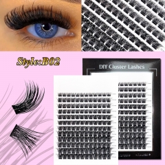 B02 DIY Cluster Lashes D curl (8mm-16mm) Home Lash Extension Black