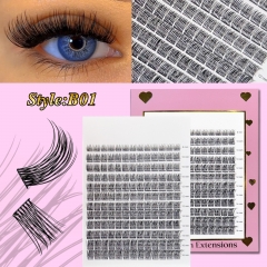 B01 DIY Cluster Lashes D curl (8mm-16mm) Home Lash Extension Pink