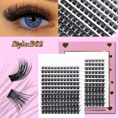 B02 DIY Cluster Lashes D curl (8mm-16mm) Home Lash Extension Pink