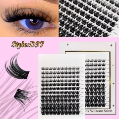 D37 DIY Cluster Lashes D curl (8mm-16mm) Home Lash Extension White