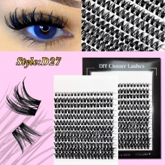 D27 DIY Cluster Lashes D curl (8mm-16mm) Home Lash Extension Black