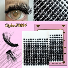 FM04 DIY Cluster Lashes 3D curl (8mm-24mm) Home Lash Extension Pink