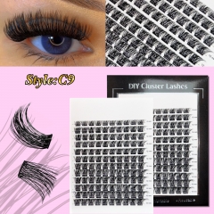 C9 DIY Cluster Lashes D curl (8mm-16mm) Home Lash Extension Black