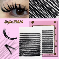 FM14 DIY Cluster Lashes D curl (8mm-16mm) Home Lash Extension