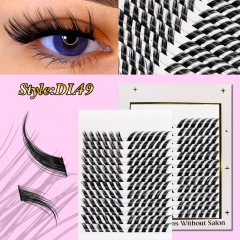 DL49 DIY Cluster Lashes D curl Home Lash Extension White
